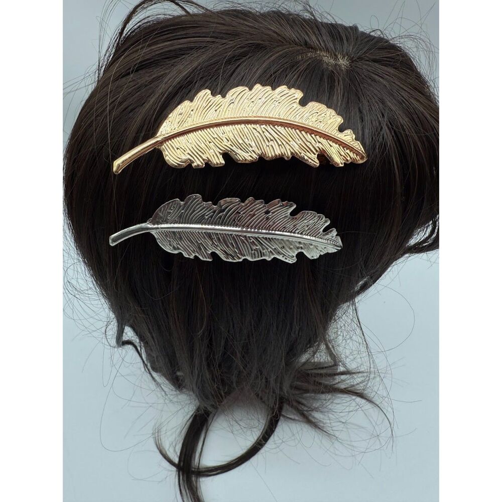 Metal Leaf Shape Hairpin pack of 2 - Picture 1 of 3